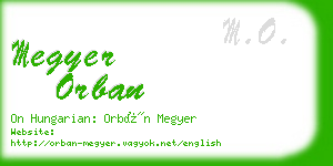 megyer orban business card